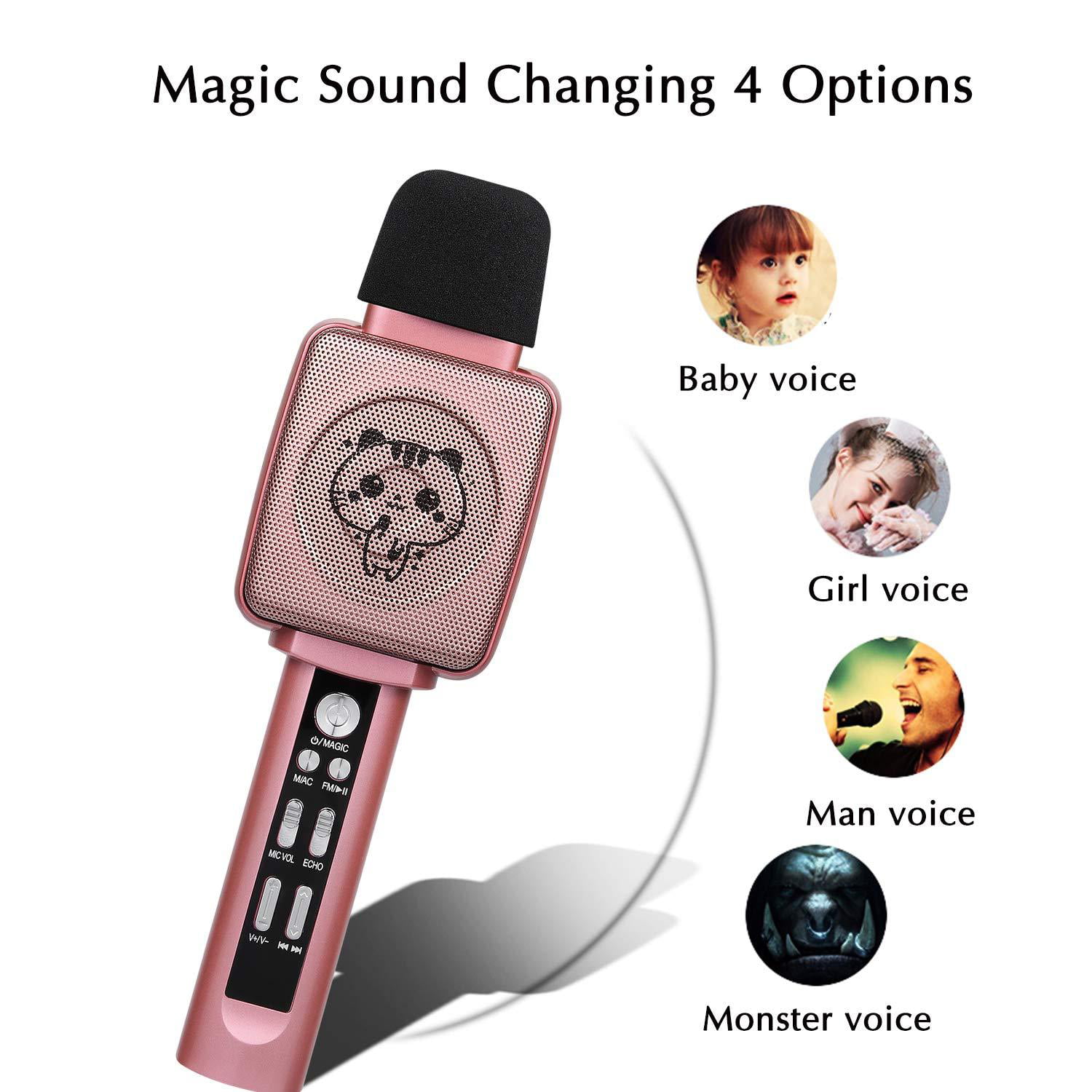 Toys For 3-16 Years Old Girls Gifts HOKLAN Karaoke Microphone for Kids Age 4-12,Voice Changer green Best Birthday Gifts for 5 6 7 8 9 10 11 Years Old Teens Girl Boys Toddlers 