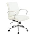 thumbnail image 1 of Mid Back Manager's Chair with Dillon Snow White Fabric and Chrome Base, 1 of 9