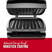 George Foreman GR340FB Classic Plate Electric Indoor Grill and Panini Press, 4-Servings, Black