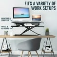 thumbnail image 4 of 32-inch Dual Monitor Electric Standing Desk Converter With Detachable Keyboard Tray,, 4 of 4