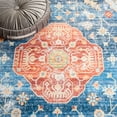 thumbnail image 6 of SAFAVIEH Tucson Lillie Traditional Machine Washable Area Rug, Blue/Rust, 4' x 6', 6 of 7