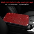 thumbnail image 5 of eing Auto Center Console Pad Crystal Bling Car Armrest Seat Box Cover Protector Universal Fit Diamond Car Decor Accessories for Women,13.97"x8.66",Red, 5 of 7