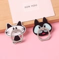 thumbnail image 2 of Anillo de cabeza de gato de dibujos animados personalizado, soporte de hebilla, anillo acrílico adhesivo, soporte para teléfono móvil zhangmengya LED, 2 of 2