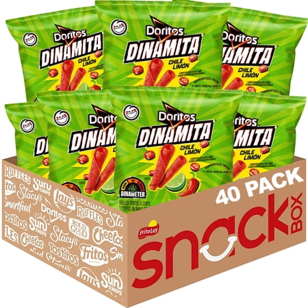 Doritos Dinamita Chile Limon Rolled Flavored Tortilla Chips, 40 Pack
