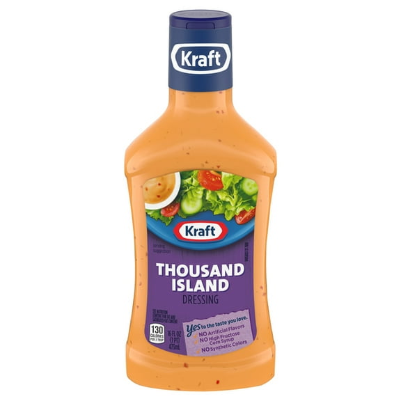 ( 2 Pack ) Kraft Thousand Island Salad Dressing 16 Fl Oz Bottle