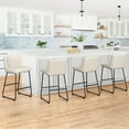 thumbnail image 7 of Dycanpo 26”Bar Stools, 2.5'' thick padding, Bar Stools Set of 2 for Kitchen Counter Island，Linen Color, 7 of 7