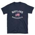thumbnail image 1 of Wayland Massachusetts Patriot Men's Cotton T-Shirt, 1 of 1