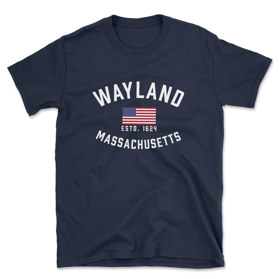 Wayland Massachusetts Patriot Men's Cotton T-Shirt