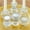 Clear, variant on Kate Aspen Vintage Ribbed Glass Clear Candlestick Holders, Pillar Candle, Tealight & Votive Candle Holders (Set of 6, 3 Assorted Sizes), Dining Table Decor, Shelf Decor, Centerpiece