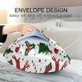 thumbnail image 5 of GZHJMY Merry Christmas Socks Ball Trees Candy Satin Pillowcase for Hair and Skin Silk Pillowcase, King Size(20x40 inches) - Slip Cooling Satin Pillow Covers with Envelope Closure,Christmas Decorati, 5 of 7