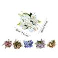 thumbnail image 3 of Artificial Rose Flower Bouquet, Oimcto Small Bunch of Faux Flowers for Wedding Decoration, Home Decor and Flower Props, No Watering, Long-Lasting, Blue, 3 of 5