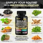 Ultimate Wellness Trio: Sea Moss, Shilajit, Collagen with Black Seed Oil, Ashwagandha, Turmeric, Bladderwrack, Burdock, Ginger, Vitamin C/D3, Elderberry, Dandelion, Yellow Dock, Chlorophyll, Rhodiola