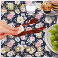 thumbnail image 6 of Pioneer Flower Floral Print Pattern Round Tablecloth 60 X 60 Inch, Wrinkle Resistant Wipeable Table Cloth for Kitchen Dining Picnic Patio Party, 6 of 6
