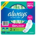 thumbnail image 5 of Always Ultra Thin Long Super Pads with Wings, Size 2, 92 Count, 5 of 5