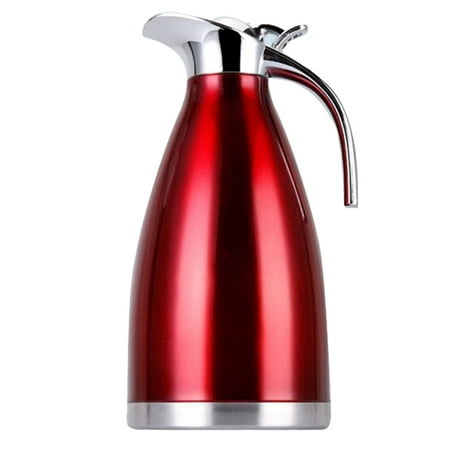 

Stainless Steel Thermo Jug Stainless Steel Vacuum Jug Household Warm Keeping Kettle (2L Red)