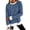 12# Blue, variant on Crewneck Sweater Women Leopard Print Scalloped Top Soft Long Sleeve Drop Shoulder Winter Fall Clothes