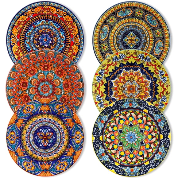 Juego de platos llanos vancasso Bohemian Ceramic 26,7 cm para 6