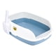 thumbnail image 3 of Caja de arena para gatos con tapa abierta, inodoro resistente, de lados altos, desmontable, fácil de limpiar Azul, 3 of 9