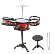 Goldmeet Musical Instrument Bass Drum Set Percussion Portable Rock Jazz Drum Kit for Beginner