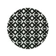 thumbnail image 2 of JSDART 60 inch Round Beach Towel Blanket Modern Abstract Geometric Black and White Pattern Rhombus Line Travel Circle Circular Towels Mat Tapestry Beach Throw, 2 of 2