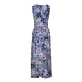 thumbnail image 6 of Summer Dresses for Women 2026 Trendy Sleeveless V Neck Empire Waist Floral Printed Flowy Maxi Dress Boho Beach Dress, 6 of 8
