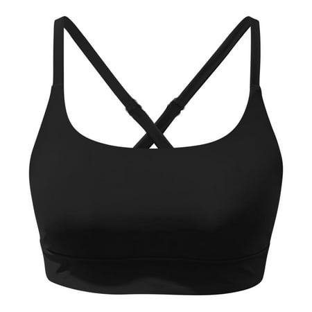 KONDYS Women Bikini Top Push Up Bathing Suit Cross Back Solid Color Top Padded Swim Bra Swimsuits Top
