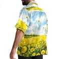 Big and Tall Hawaiian Shirts for Men Women，Yellow Spring Flowers