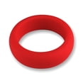 thumbnail image 6 of LeLuv Flat Inside Smooth Silicone Cock Ring | (3 Pack - 36mm/41mm/45mm Red, 6 of 8
