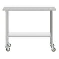 thumbnail image 5 of Flash Furniture 30x48 Portable Prep and Work Table with NSF Certified 18 Gauge Stainless Steel Top Shelf, Galvanized Steel Undershelf, 4 Casters with 2 Locking, 5 of 8