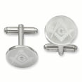 thumbnail image 1 of Rhodium-plated Round Masonic Cuff Links, 1 of 1