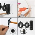 thumbnail image 2 of Curtain Rod Bracket, 3Pcs Double Curtain Rod Holder, Double Rod Brackets Hooks for Living Room Bedroom Curtain Rods, 2 of 6