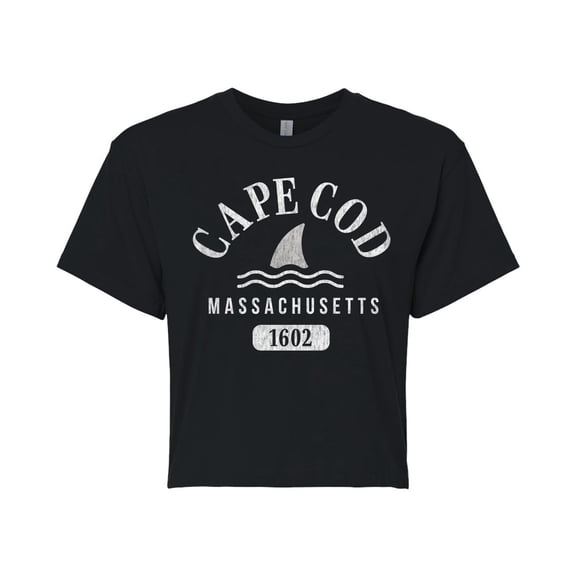Instant Message - Cape Cod Mass - Juniors Cropped Graphic T-Shirt