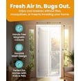 thumbnail image 2 of Magnetic Screen Door Mesh 38x82 Inch – Easy Install, Strong Magnet Strength, Self-Sealing Mesh, Pet Tested, Hands-Free Entry, Door Screen Magnetic Closure, Keeps Bugs Out - White, 2 of 8