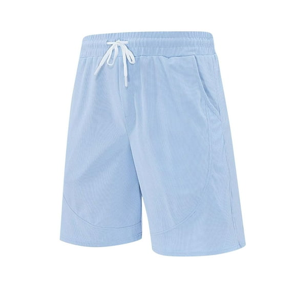 fatyb Summer Men's Casual Shorts Drawstring Elastic Waist Beach Shorts Comfy Vacation Shorts with Pockets