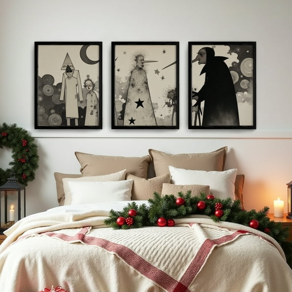 MAYEERTY Modern Abstract Wall Art Painting, Living Room Decor, Black MDF Frame, 7.87"x9.84"