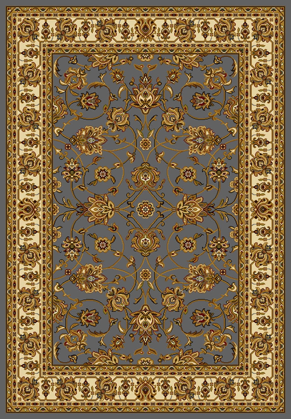 United Weavers Affinity Area Rug 75000867 Reza Blue/Grey Bordered