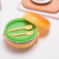 thumbnail image 3 of Hamburguesa con queso y hamburguesa, lonchera para niños con hamburguesa, lonchera apilable de 3 capas estilo Bento para niños con utensilio, 3 of 5