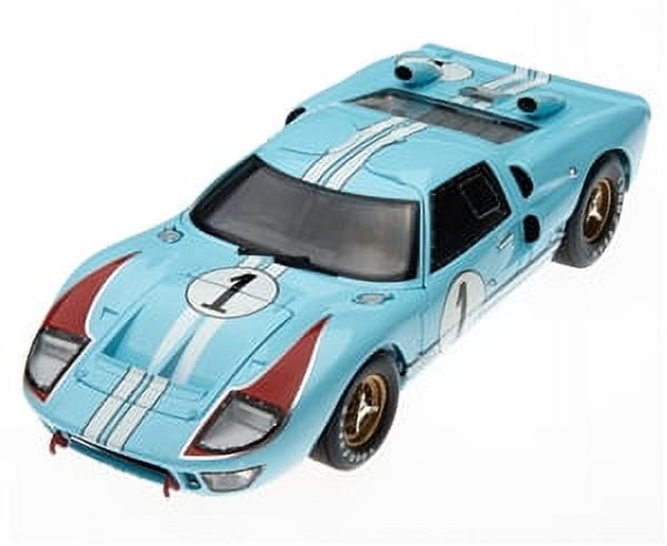 1966 Ford GT 40 MK II RHD (Right Hand Drive) #1 Light Blue Miles - Hulme Le Mans 1/18 Diecast Model Car by Shelby Collectibles