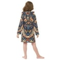thumbnail image 7 of FORMRS Niños Bathrobe Unisex Hooded Robe Soft Plush Pajamas Sleepwear, Size 10-12T, Blue Geometric Eagle, 7 of 7