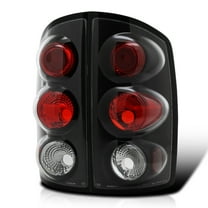 Spec-D Tuning Black Tail Lights Compatible with 2002-2006 Dodge Ram 1500/2500/3500, Left Right Pair Assembly