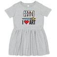 thumbnail image 3 of Inktastic Painting I Love Art Girls Toddler Dress, 3 of 5