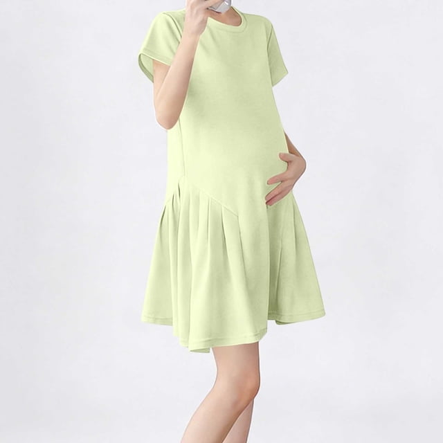 Nuoqisi Robe de Maternité Sans Manches pour Femmes 2026 Printemps, Midi Texturée, Été, Grossesse, Tenue de Bureau Décontractée, Travail, Robe Colonne