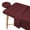 Burgundy, variant on Saloniture 3-Piece Flannel Massage Table Sheet Set - Soft Cotton Facial Bed Cover - Includes Flat and Fitted Sheets with Face Cradle Cover - Light Gray