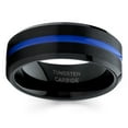 thumbnail image 2 of Black Tungsten Wedding Ring Purple Tungsten Ring Anniversary Ring 8mm Purple Tungsten Ring Comfort Fit, 2 of 2