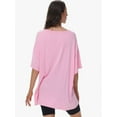 thumbnail image 3 of Women's Oversized T Shirts Summer Short Sleeve Loose Fit Casual Crewneck Plain Tops, 3 of 6