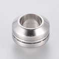 thumbnail image 2 of 50pc 304 Stainless Steel Beads Grooved Beads Column Stainless Steel Color 11x6.5mm Hole: 6mm, 2 of 3