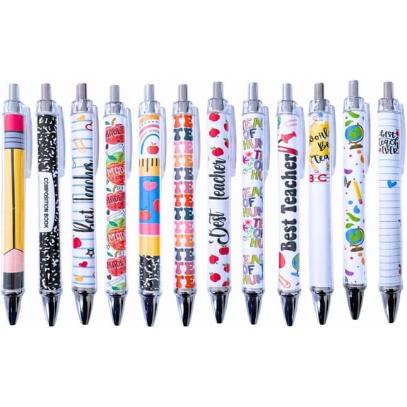 Cute Funny Teacher Pens Inspirational 12 Pack