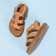 thumbnail image 4 of Hessimy Baby Boys Girls Squeaky Sandals Summer Closed-Toe Anti-Slip Premium Rubber Sole Toddler First Walkers Shoes,Lightweight Breathable(Brown,1.5), 4 of 7