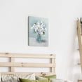 thumbnail image 6 of Abstract Peony Canvas Wall Art: Blossom Bouquet White Flowers in Glass Bottle Canvas Painting Artwork for Bathroom (12''''W x 16''''H,Multi-Sized), 6 of 6