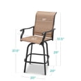 thumbnail image 4 of Set of 2 Tan All-Weather Mesh Swivel Barstools, 4 of 4